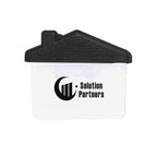 Clip Shaped Like a House - White With Black - Silk Screen