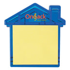 Clip Shaped Like a House, with Sticky Notes - Full Color