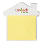 Clip Shaped Like a House, with Sticky Notes - White - Full Color
