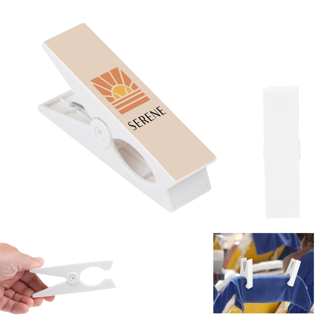 Clip to Hold a Towel on a Chair - White - Colorbrite