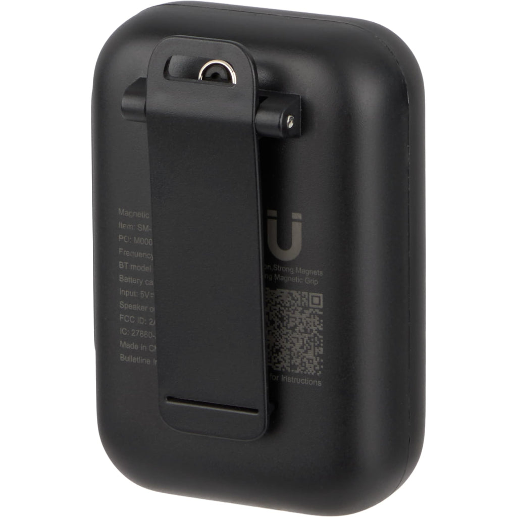 Clip Tune Magnetic Speaker with Clip, Bluetooth 6.0 Full Color - Black - Back Left Angle
