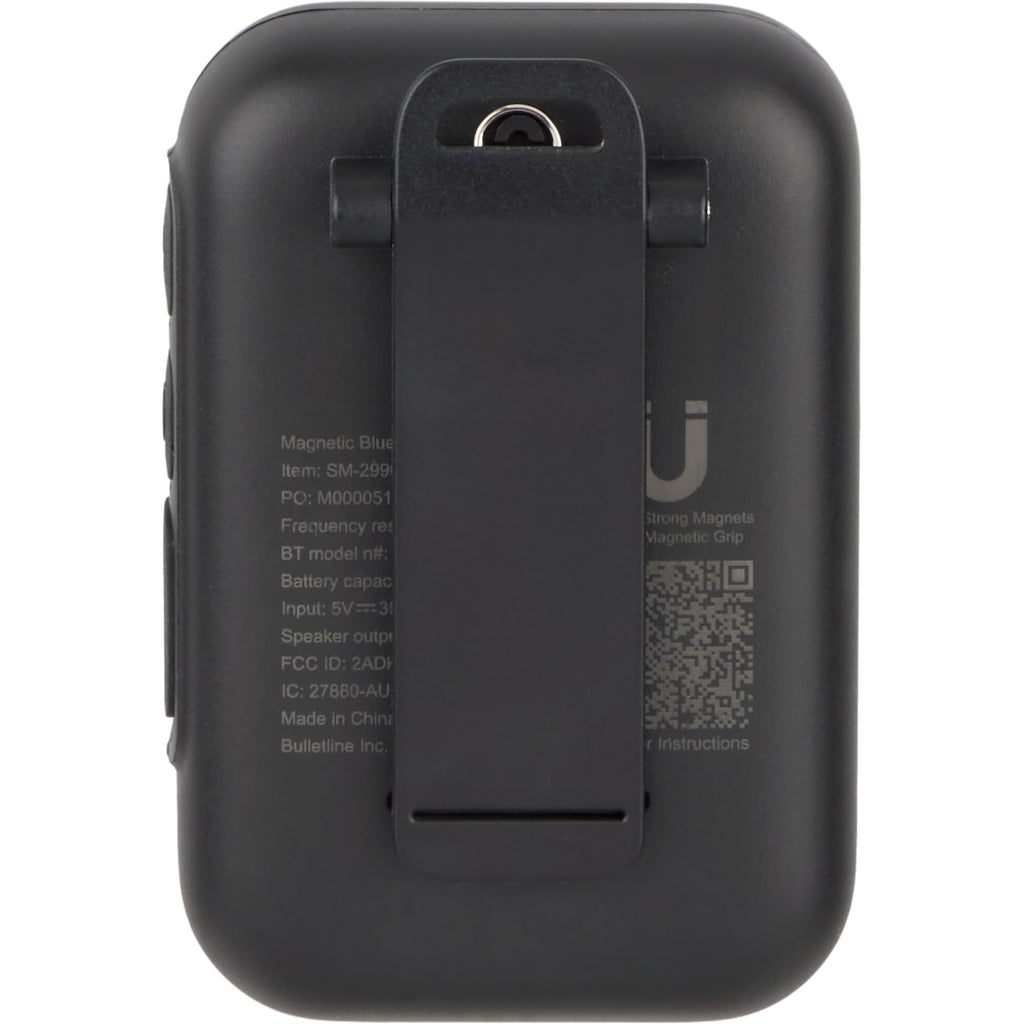 Clip Tune Magnetic Speaker with Clip, Bluetooth 6.0 Full Color - Black - Back