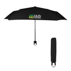 Clipper Compact Telescopic Umbrella, 38 Inch Arc - Black - Colorbrite