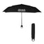 Clipper Compact Telescopic Umbrella, 38 Inch Arc - Black - Silk Screen