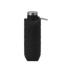 Clix Collapsible Silicone Bottle with Carabiner, 23 oz - Black - View 1