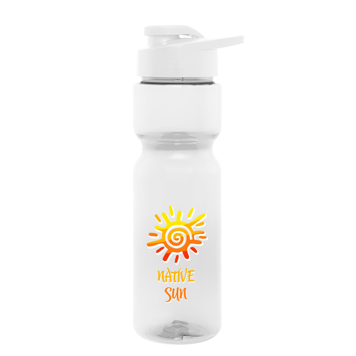 Clutch Bottle in Full Color, 28 oz - Clear - Colorbrite