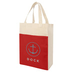 Co-Op Cotton Canvas Shopper Tote Bag, 10 oz - Red - Silk Screen