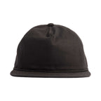 Coal Atlas Five Panel Cap with Rope Detail Embroidery - Black - Front