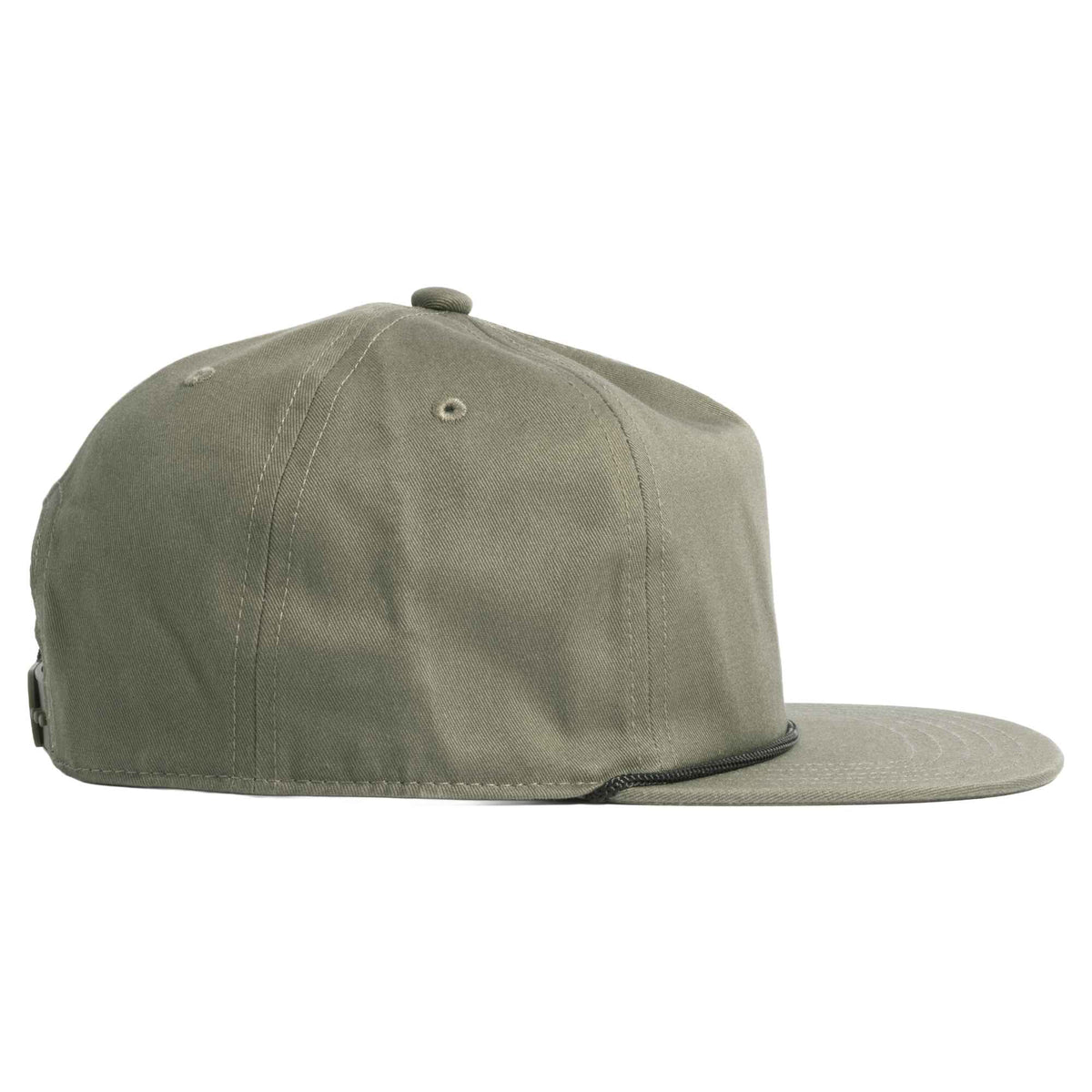 Coal Atlas Five Panel Cap with Rope Detail Embroidery - Loden - Right