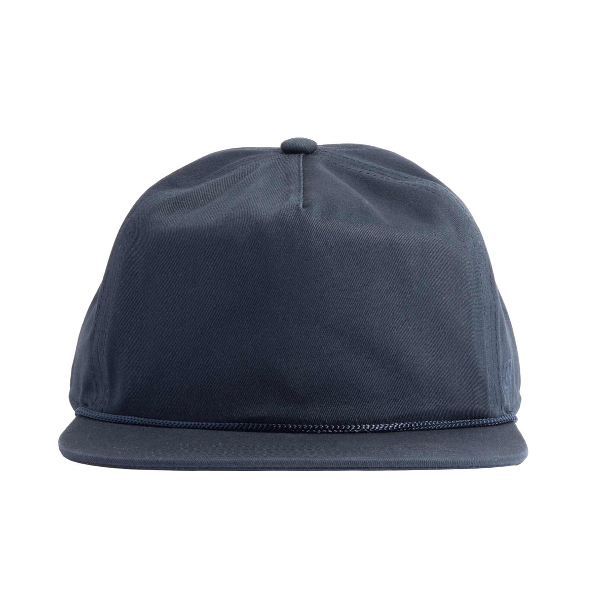 Coal Atlas Five Panel Cap with Rope Detail Embroidery - Vintage Navy - Front