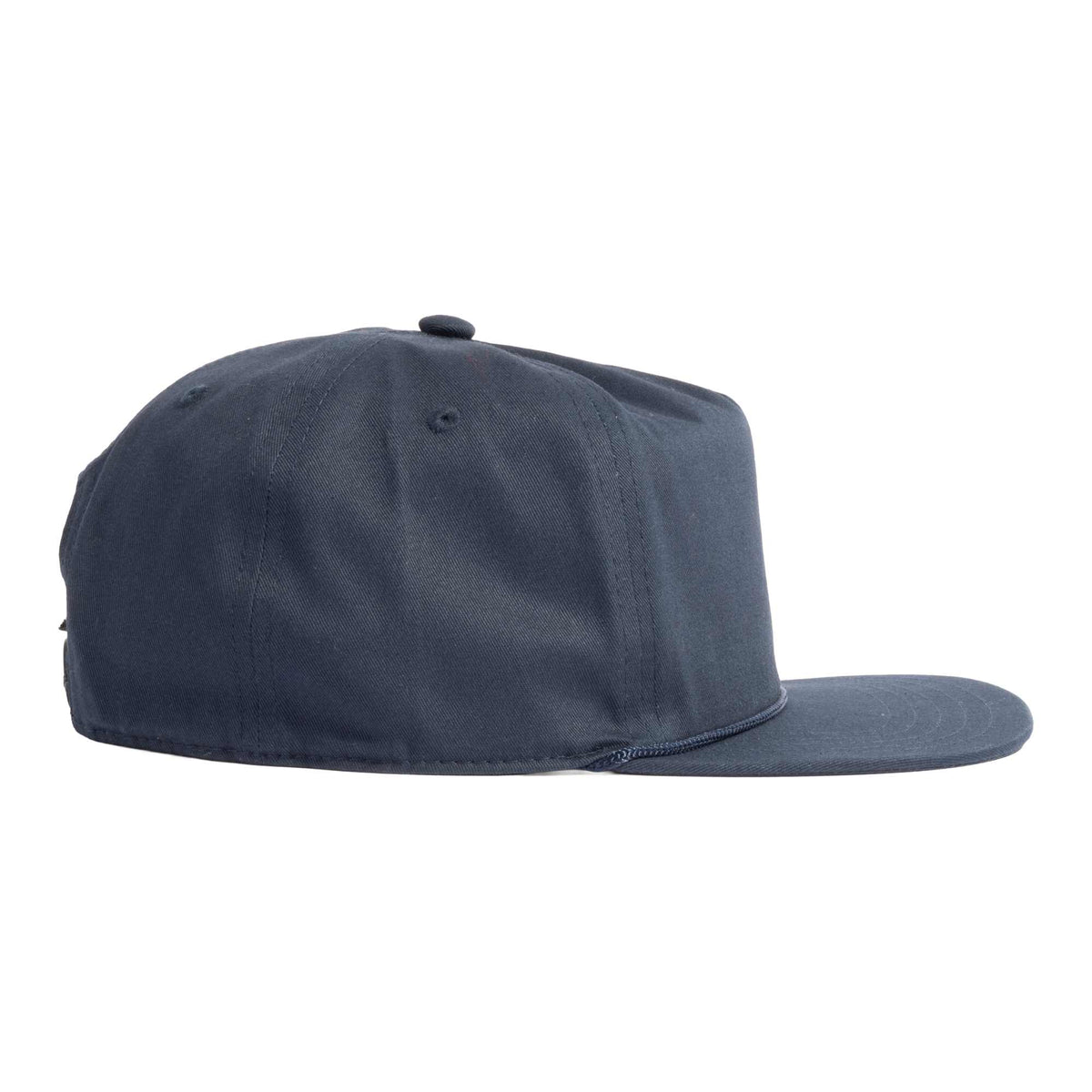Coal Atlas Five Panel Cap with Rope Detail Embroidery - Vintage Navy - Right