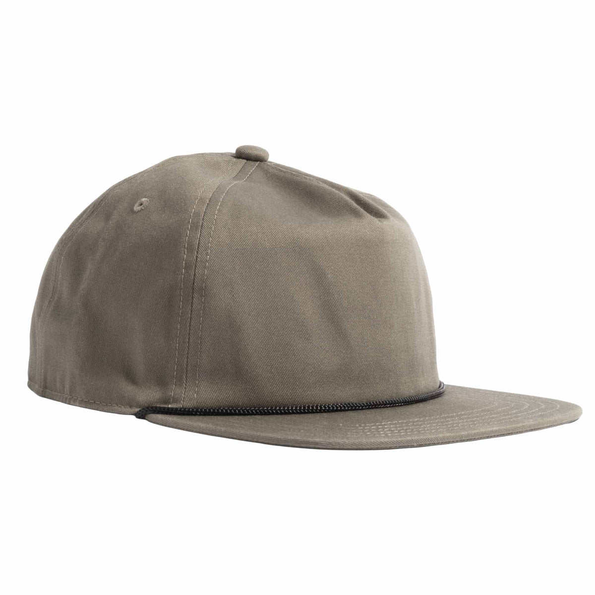 Coal Atlas Five Panel Cap with Rope Detail Transfer - Loden - Right Angle
