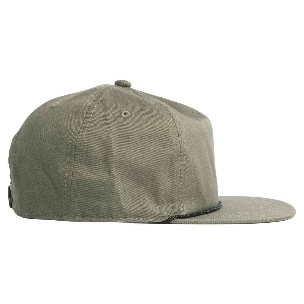 Coal Atlas Five Panel Cap with Rope Detail Transfer - Loden - Right