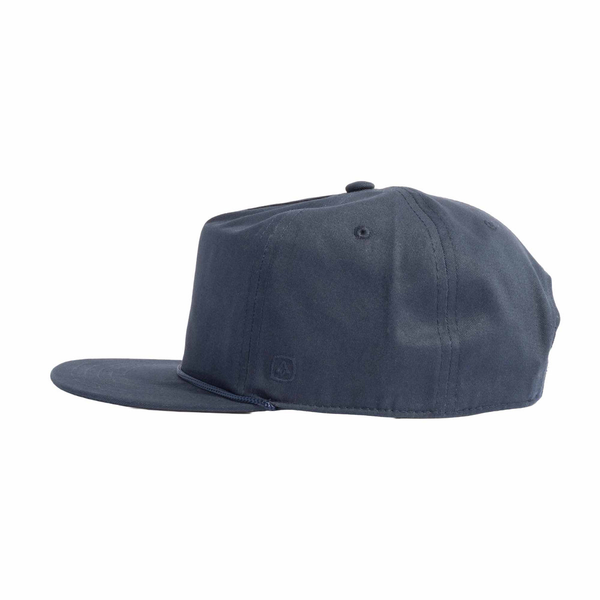 Coal Atlas Five Panel Cap with Rope Detail Transfer - Vintage Navy - Left