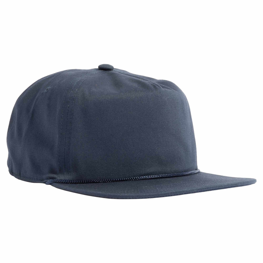 Coal Atlas Five Panel Cap with Rope Detail Transfer - Vintage Navy - Right Angle