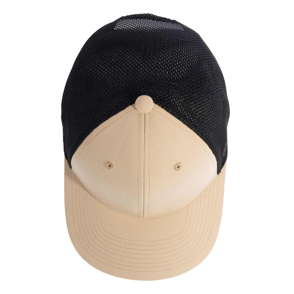 Coal Hauler Low Profile Trucker Cap Embroidery - Desert Khaki/Black - Top