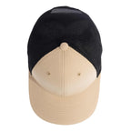 Coal Hauler Low Profile Trucker Cap Embroidery - Desert Khaki/Black - Top