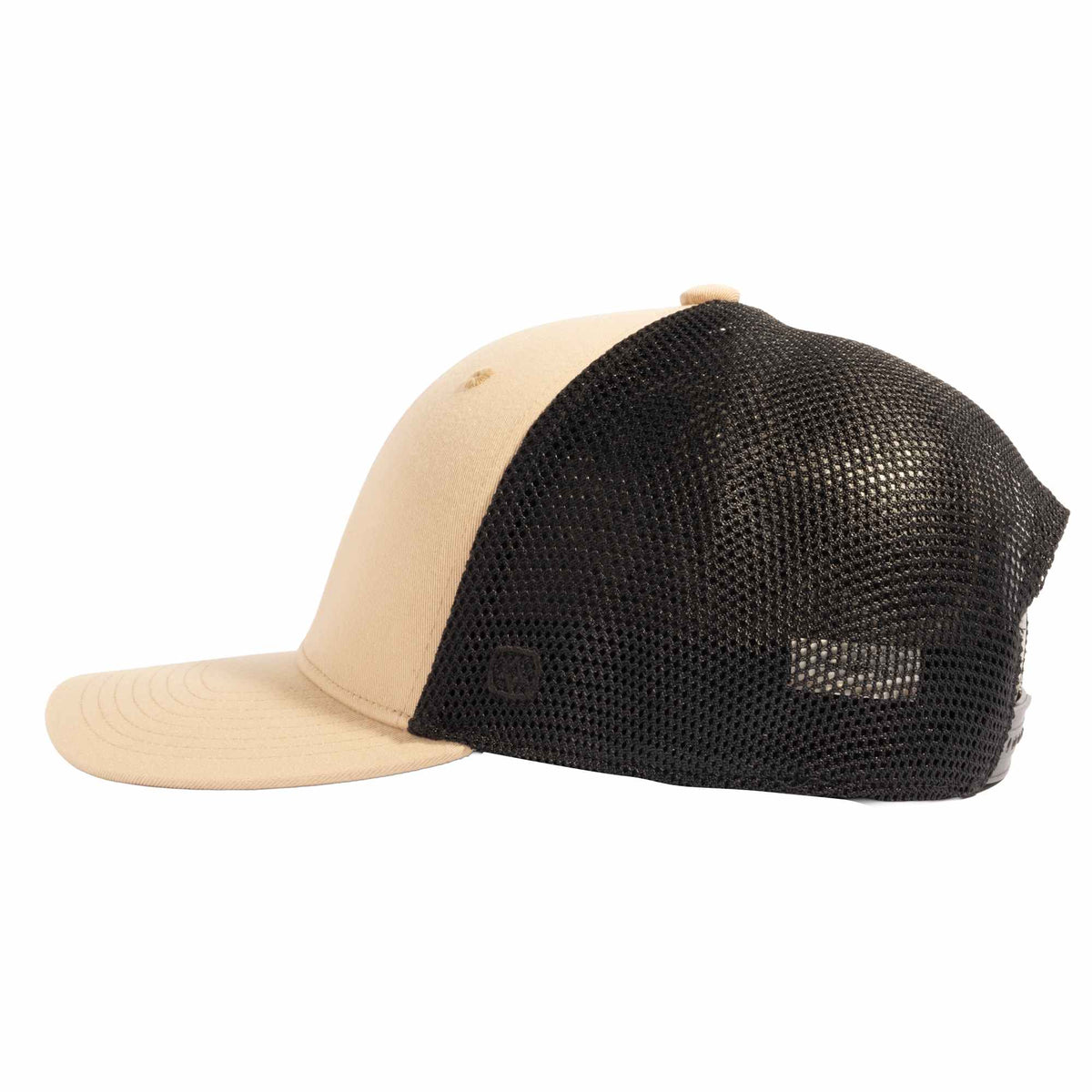 Coal Hauler Low Profile Trucker Cap Transfer - Desert Khaki/Black - Left