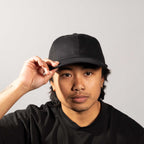 Coal Pines Low Profile Six Panel Hat Transfer - Black - Front On Model