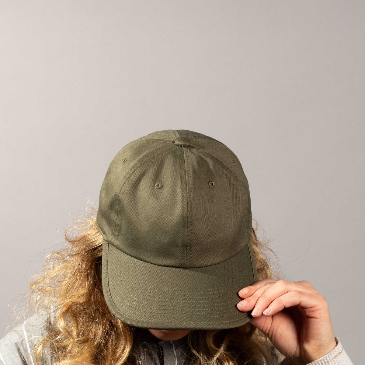 Coal Pines Low Profile Six Panel Hat Transfer - Loden - Front On Model