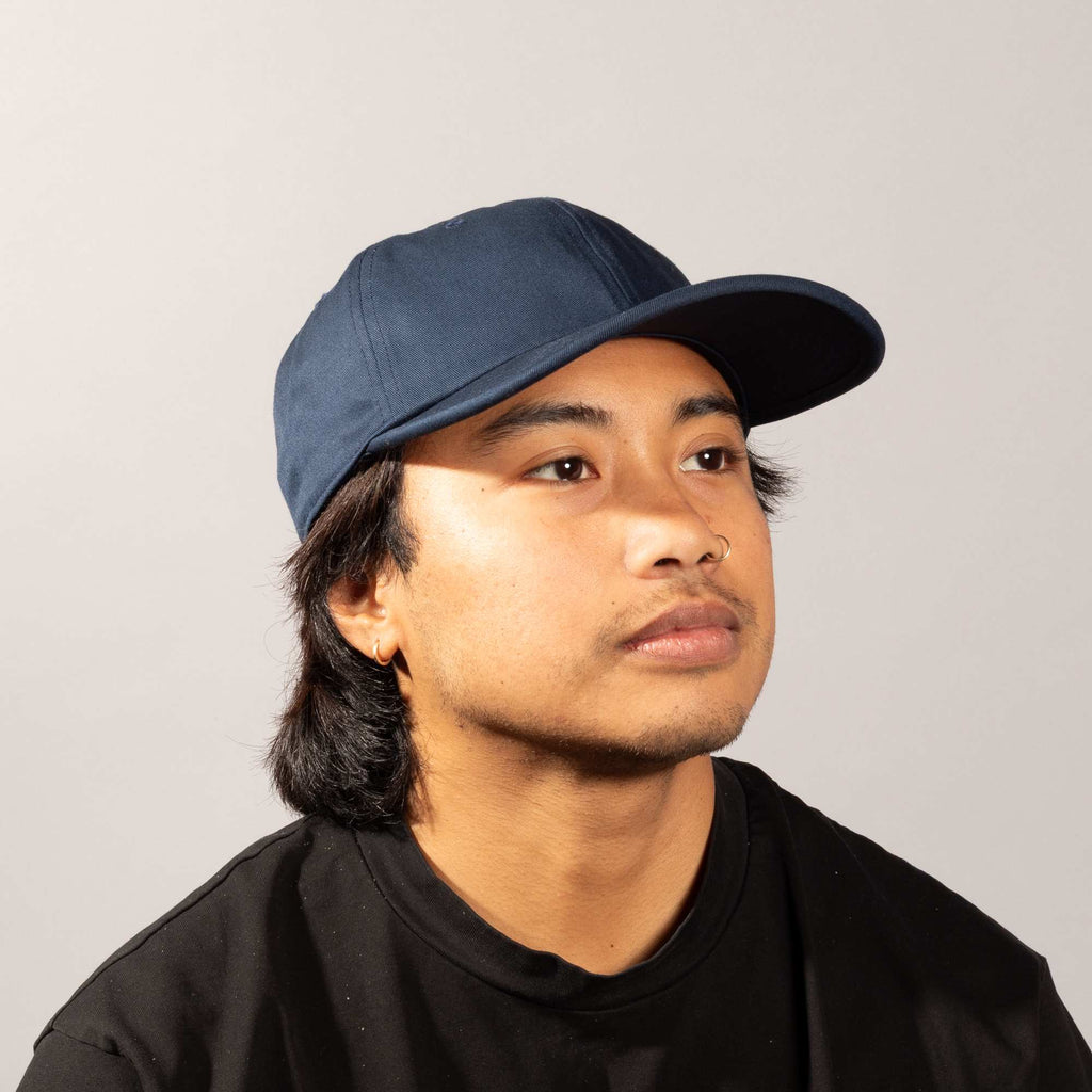 Coal Pines Low Profile Six Panel Hat Transfer - Vintage Navy - Front On Model