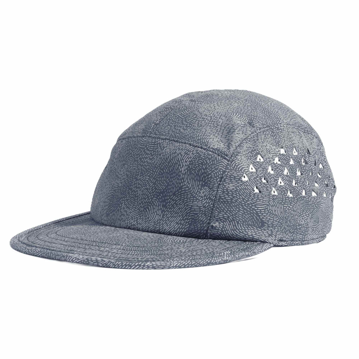 Coal Provo Tech Five Panel Cap with UPF 50+ Embroidery - Grey Smoke - Left Angle