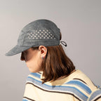 Coal Provo Tech Five Panel Cap with UPF 50+ Transfer - Grey Smoke - Front On Model