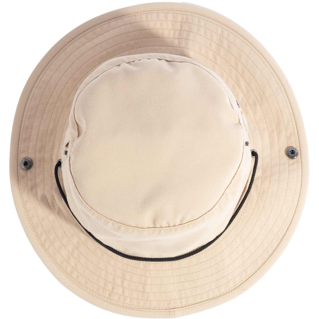 Coal Seymour Boonie Hat in Recycled Twill Embroidery - Desert Khaki - Top