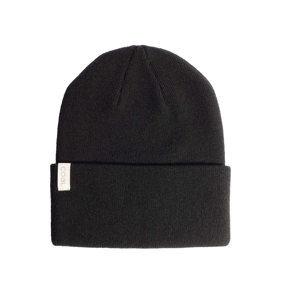 Coal Uniform Cuff Beanie in Recycled Knit Embroidery - Black - Back
