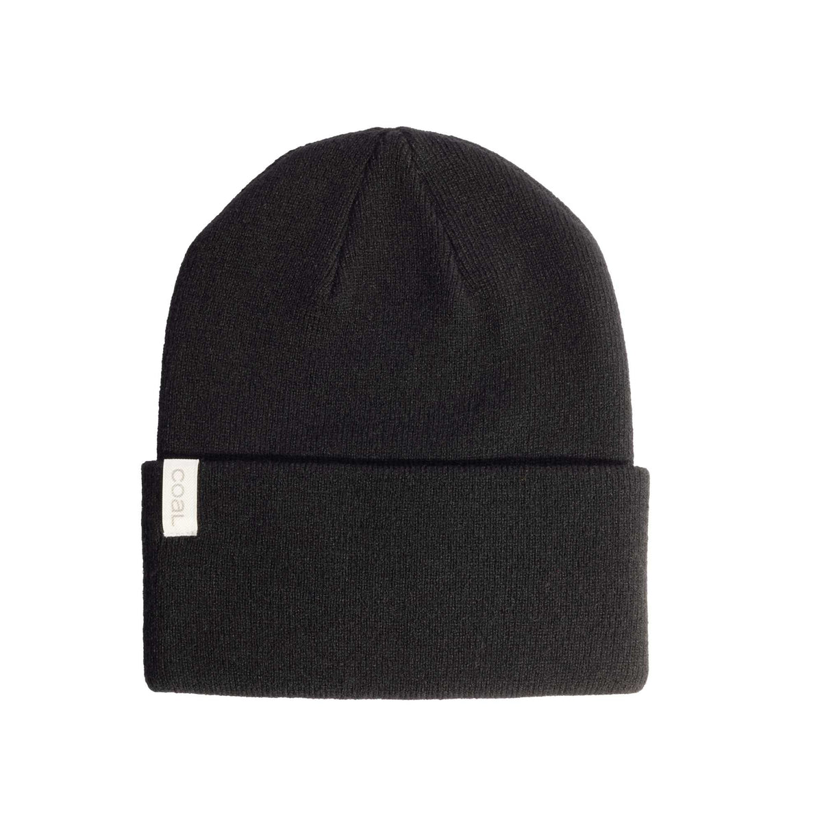 Coal Uniform Cuff Beanie in Recycled Knit Embroidery - Black - Back