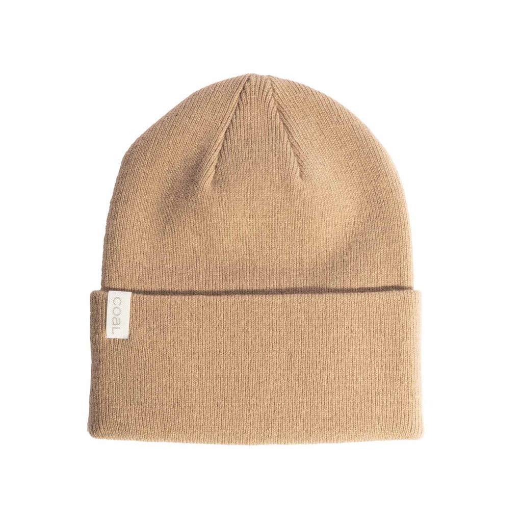Coal Uniform Cuff Beanie in Recycled Knit Embroidery - Desert Khaki - Back
