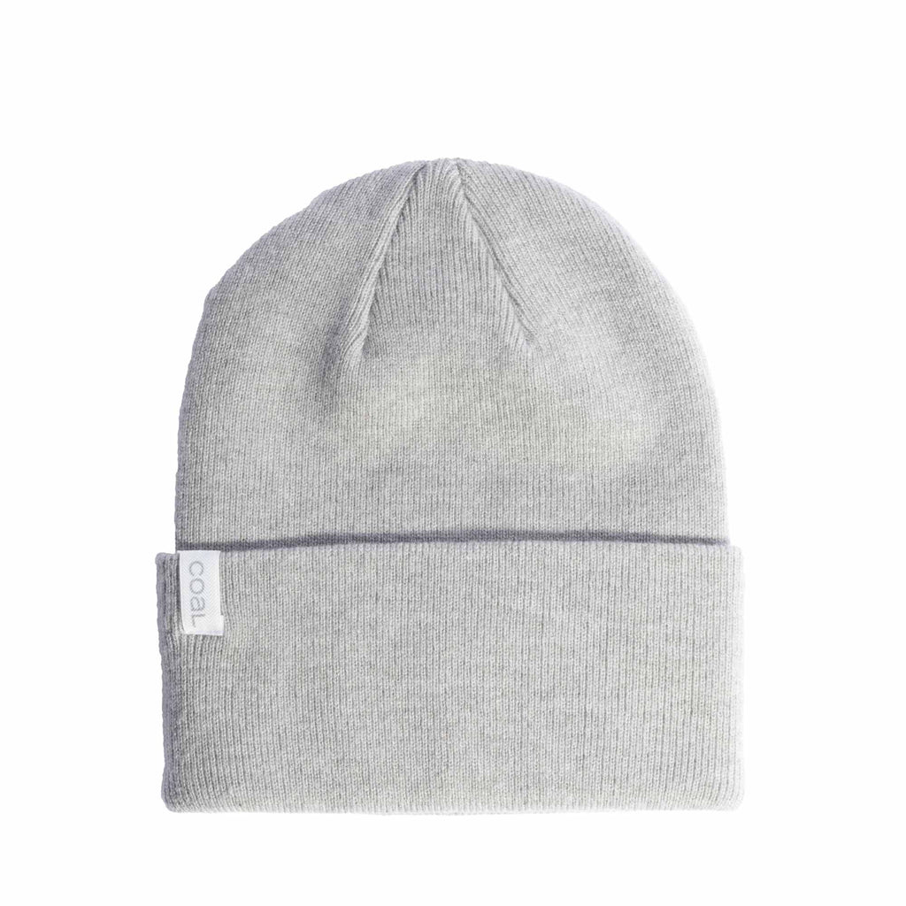 Coal Uniform Cuff Beanie in Recycled Knit Embroidery - Heather Grey - Back