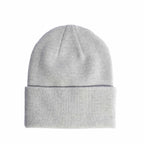 Coal Uniform Cuff Beanie in Recycled Knit Embroidery - Heather Grey - Front