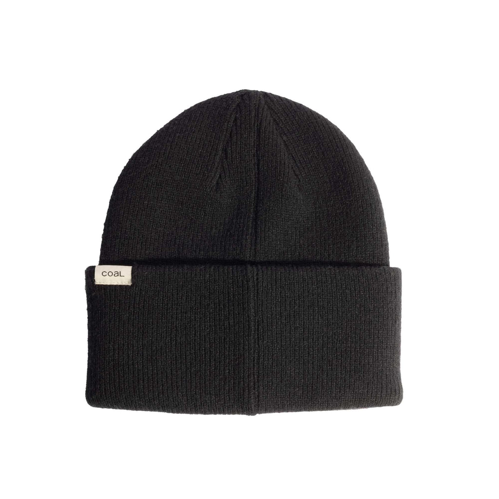 Coal Wayne Relaxed Fit Knit Beanie Embroidery - Black - Back