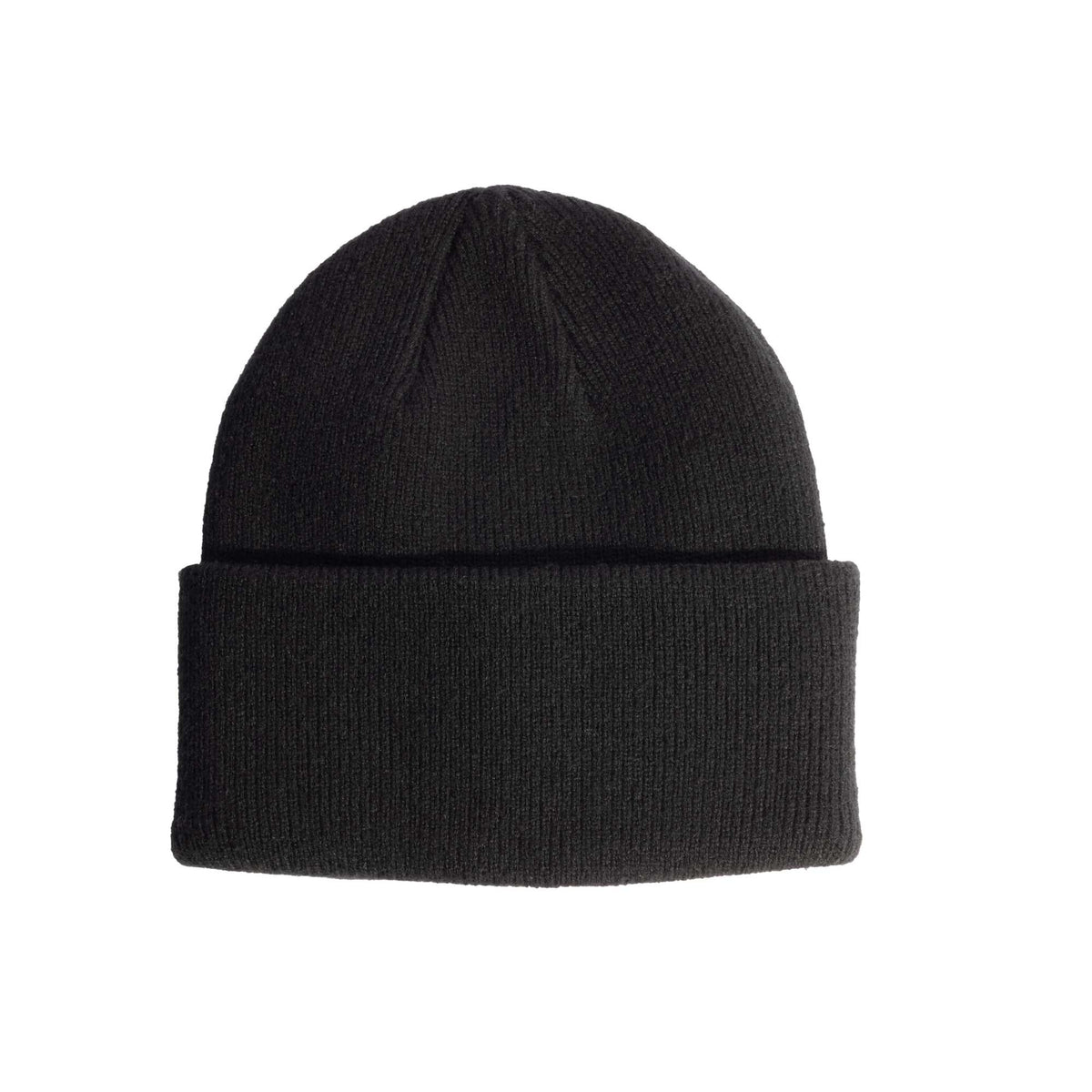 Coal Wayne Relaxed Fit Knit Beanie Embroidery - Black - Front