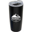 Coastal Double-Wall Tumbler with Pop-Top Lid, 22 oz - Black - Front