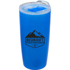 Coastal Double-Wall Tumbler with Pop-Top Lid, 22 oz - Blue - Front