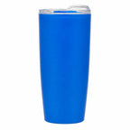 Coastal Double-Wall Tumbler with Pop-Top Lid, 22 oz - Blue - Straight