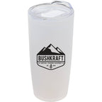 Coastal Double-Wall Tumbler with Pop-Top Lid, 22 oz - Frost - Front
