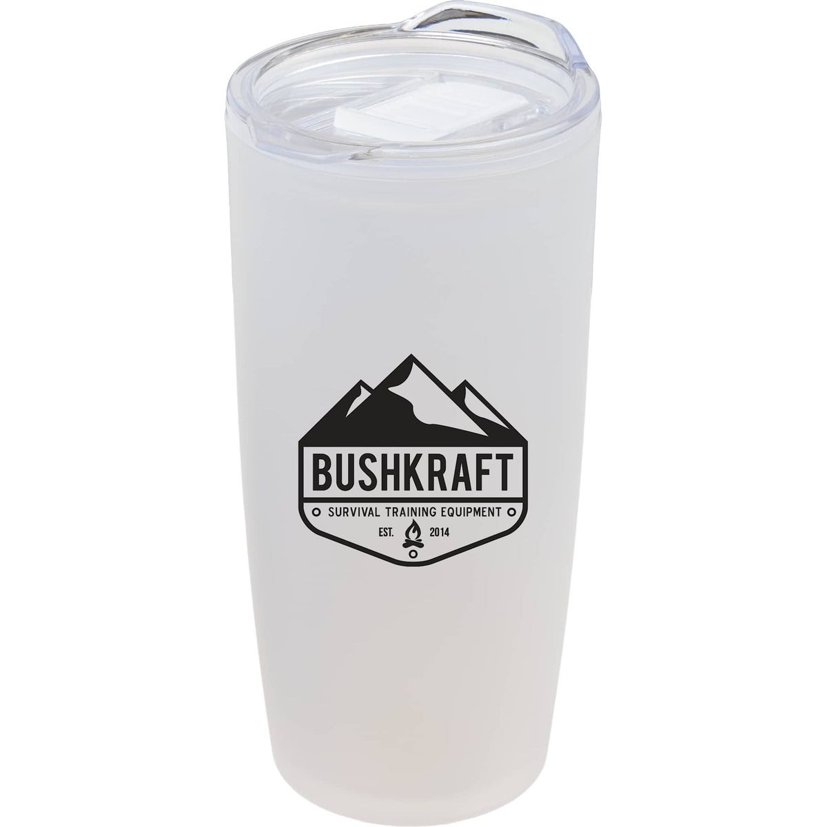 Coastal Double-Wall Tumbler with Pop-Top Lid, 22 oz - Frost - Front