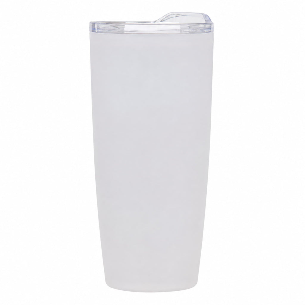 Coastal Double-Wall Tumbler with Pop-Top Lid, 22 oz - Frost - Straight
