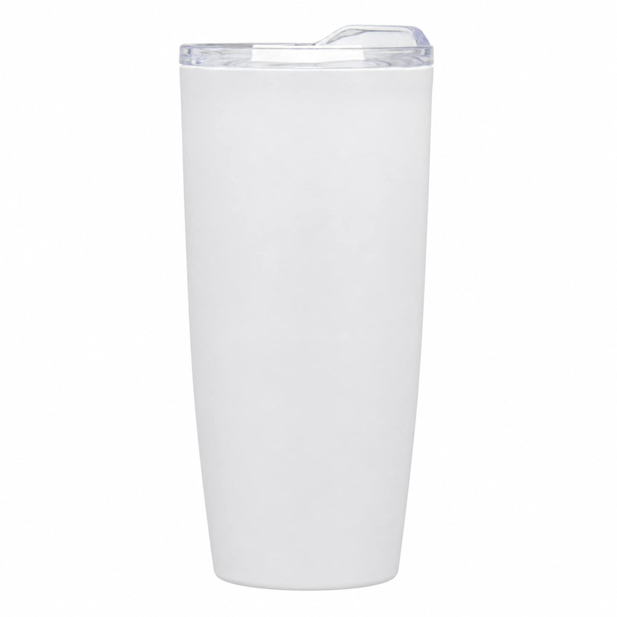 Coastal Double-Wall Tumbler with Pop-Top Lid, 22 oz - White - Straight