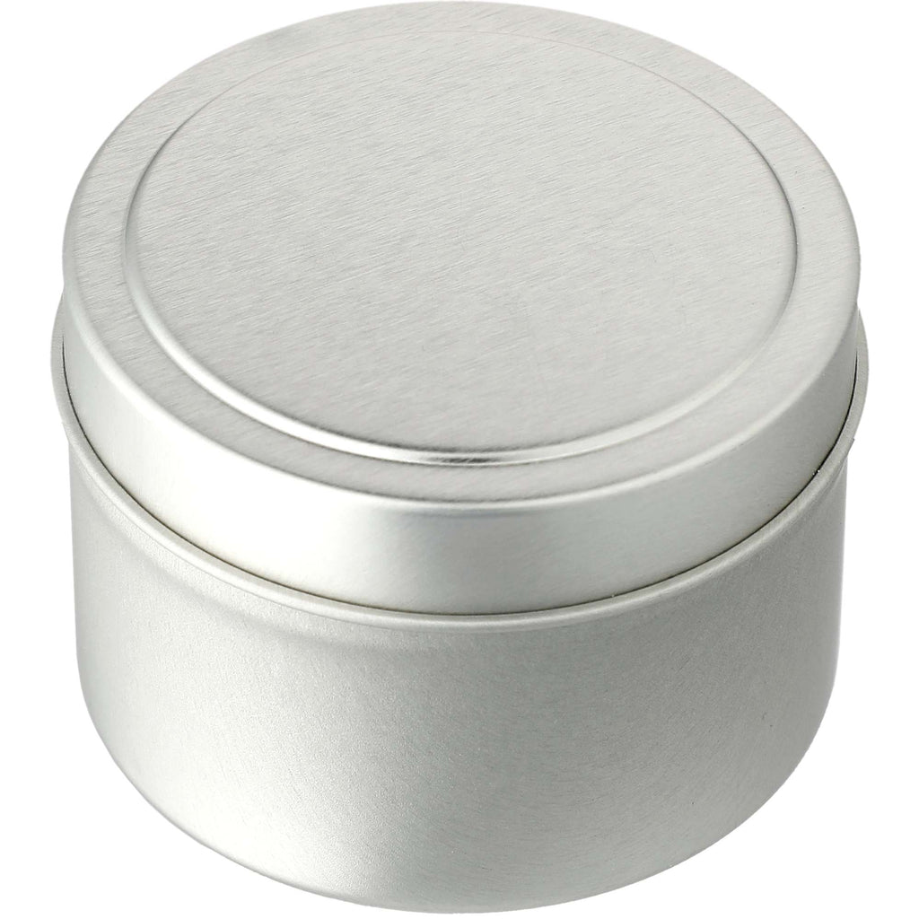 Coastal Waves Soy Candle in a Mini Tin, 2.7 oz Laser Engraving - Silver - Right Angle 2