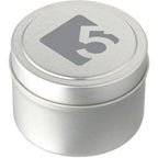 Coastal Waves Soy Candle in a Mini Tin, 2.7 oz Laser Engraving - Silver - Right Angle
