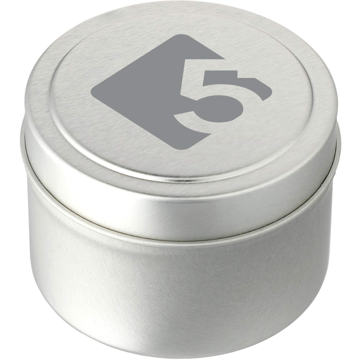 Coastal Waves Soy Candle in a Mini Tin, 2.7 oz Laser Engraving - Silver - Right Angle