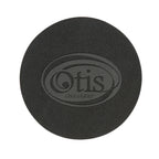 Coaster in Bonded Leather - Black - Debossing