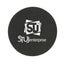 Coaster in Bonded Leather - Black - Silk Screen
