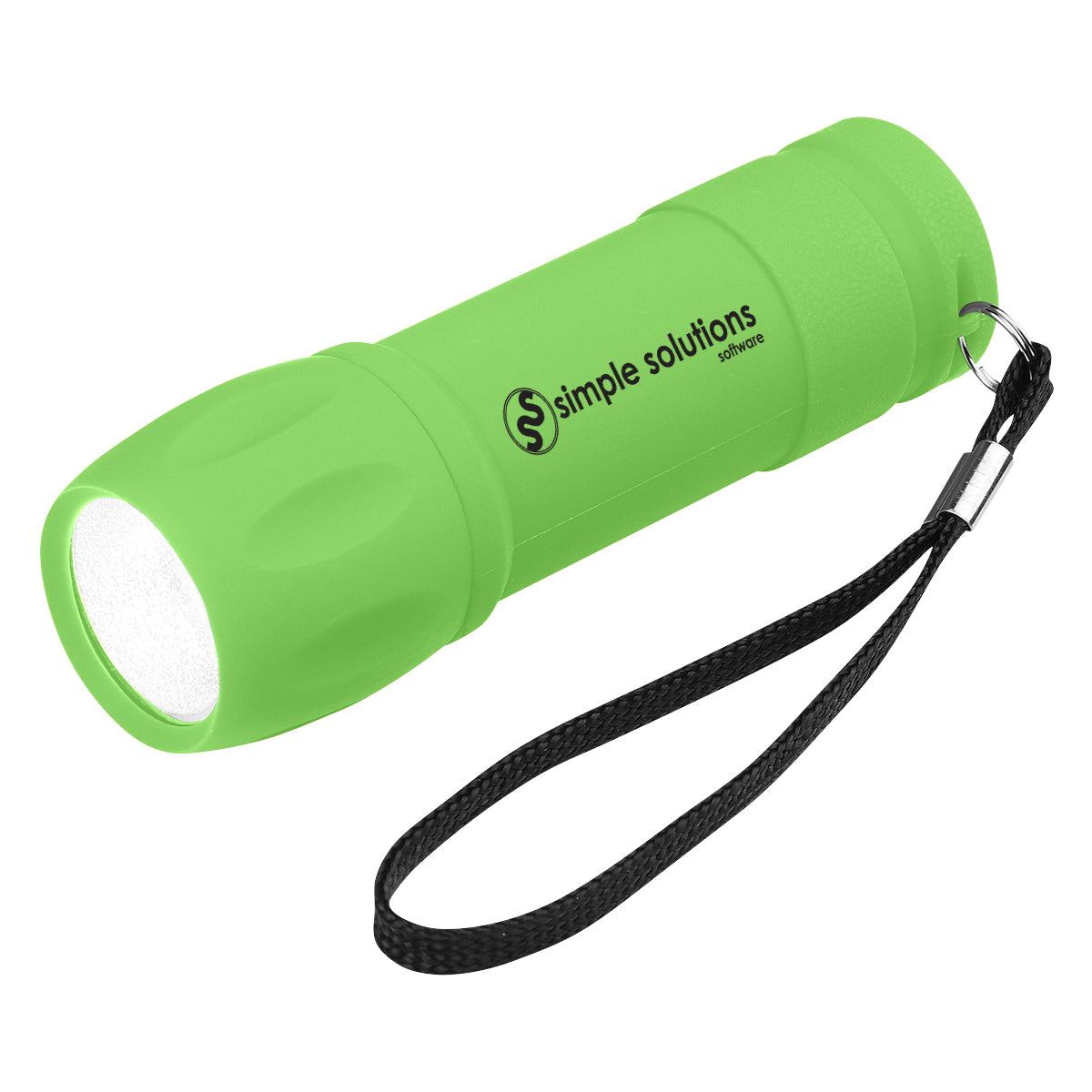 COB Light on a Strap, Rubberized - Green - Pad Print