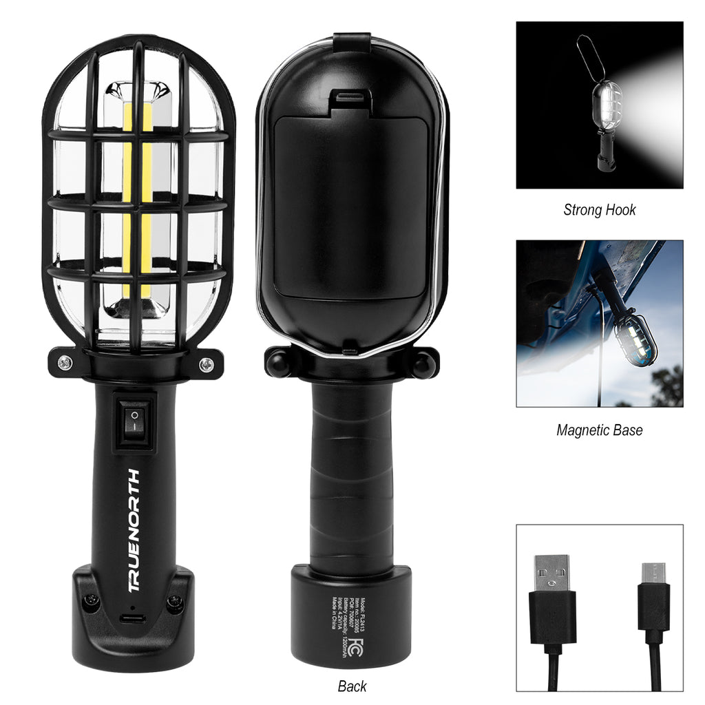 COB Work Light with a Magnet, Rechargeable - Rechargeable COB Work Light With Magnet