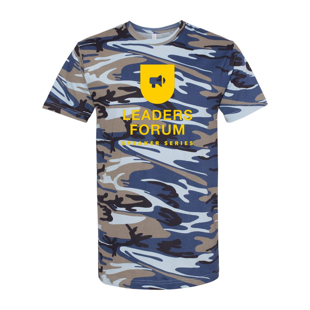 Code Five Unisex Camo Tee - Blue Woodland - Front